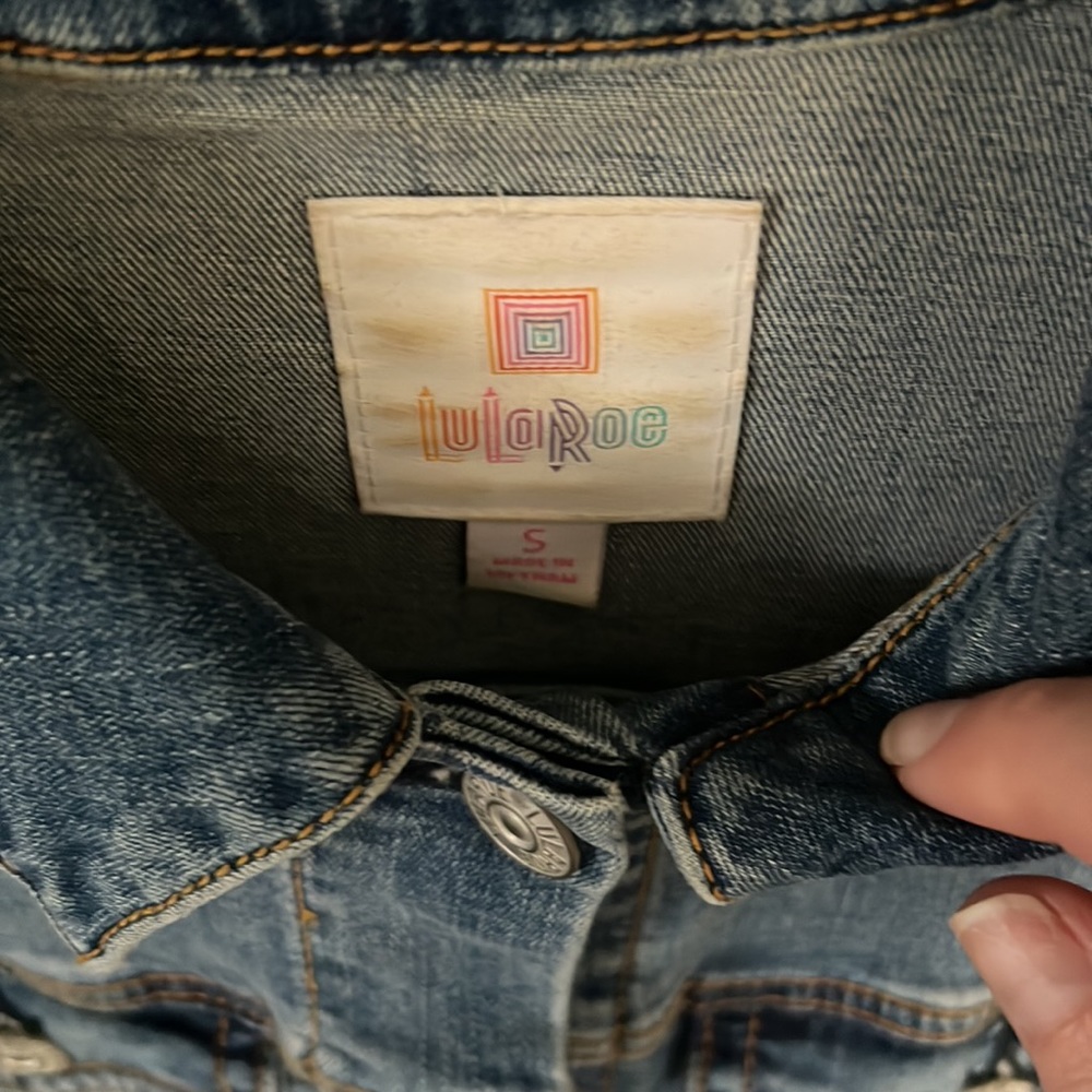 Aztec Embroidered back Jean Jacket - Picture 2 of 3